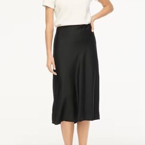 J. Crew Gwyneth Slip Skirt Black Large